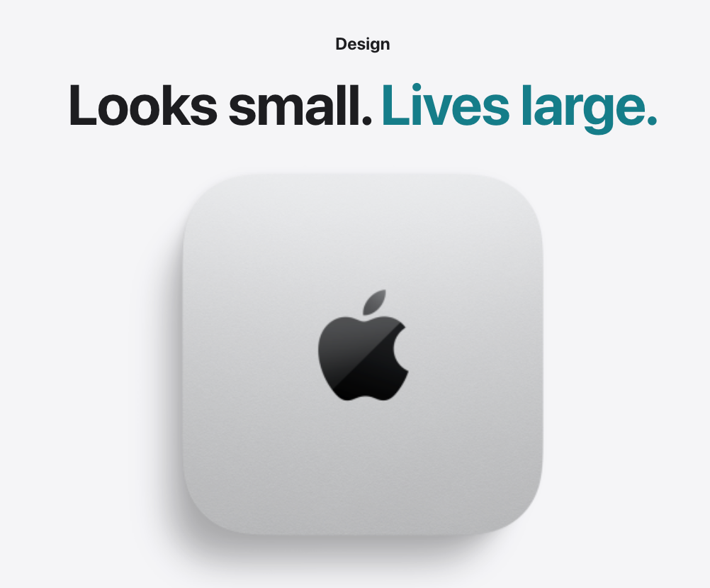 Mac mini top view – compact form, powerful performance